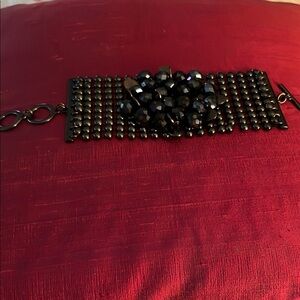 Elegant Black Beaded Bracelet